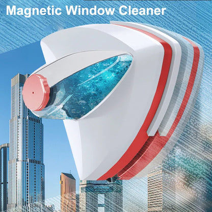 Magnetic Double-Side Window Cleaner Brush - Automatic Water Discharge Wiper for Effortless Glass Window Cleaning