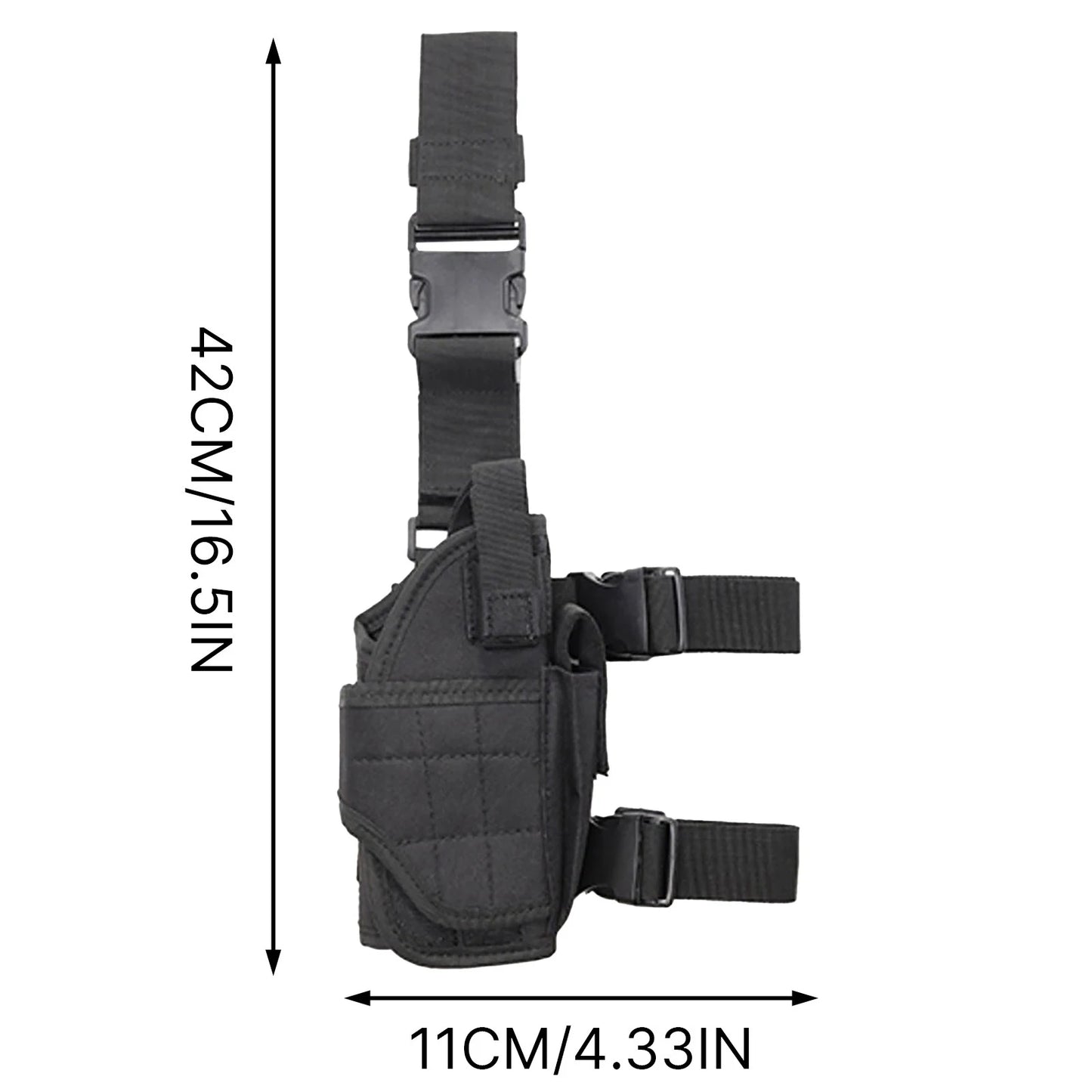 JSJM Tactical Thigh Gun Holster – Right-Handed Pistol Leg Pouch Harness for All Handguns, Outdoor Hunting & Military Use