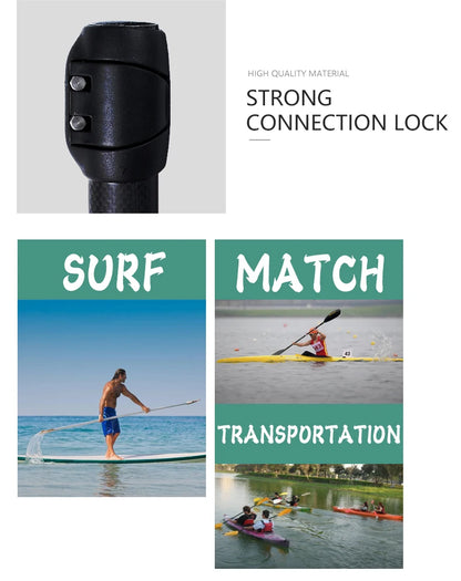 HEALING 4-Section Kayak Paddle – 100% Carbon Fiber Double-Head Blades, Inflatable Stand-Up Paddle for Boat Surfing & Kayaks
