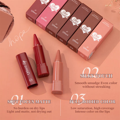 Twist-Up Lip Liner & Lipstick Pen – Multipurpose Velvet Matte Waterproof Lip Contour & Powder Blusher Rouge Makeup