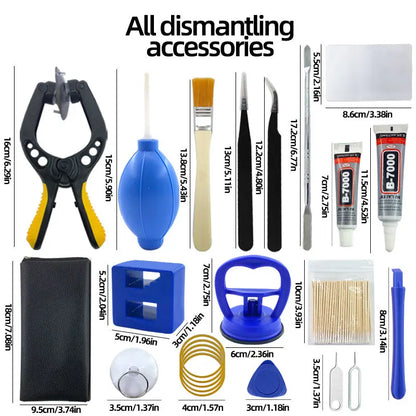 Mobile Phone Repair Tool Kit – Screwdriver, Tablet Battery Disassembly, Screen Opening & Dust Cleaning Set with Small Pentagon Tools