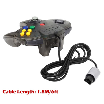 Wired Transparent N64 Gamepad Controller – Joystick for Nintendo 64 Console Accessories