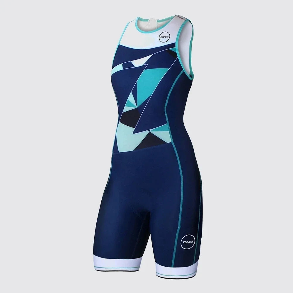 Zone3 Women’s Cycling Skinsuit Triathlon Suit – Sleeveless Cycling & Swimwear Bodysuit for Running, Swimming & Bike Training Jumpsuit