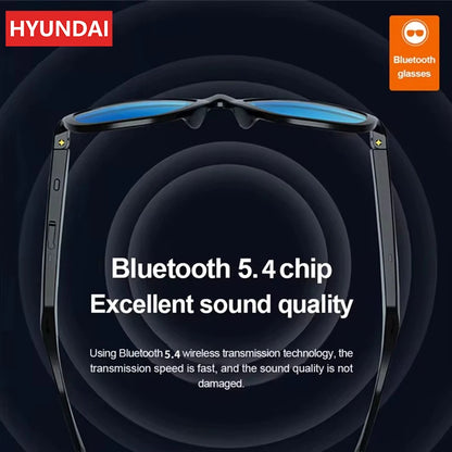 Choice HYUNDAI C8 Bluetooth 5.4 Glasses – Wireless Earphones with HD Mic, Multi-Function Keys, Driving Sunglasses (Lenovo C8 Compatible)