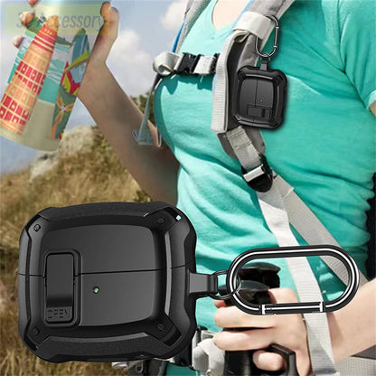 Military-Grade Shockproof Case for Samsung Galaxy Buds 3/3 Pro – Secure Lock Protective Cover for Men