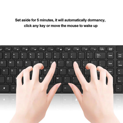 K-06 2.4G Wireless Keyboard and Mouse Combo – Plug & Play Black Set for Laptop & PC