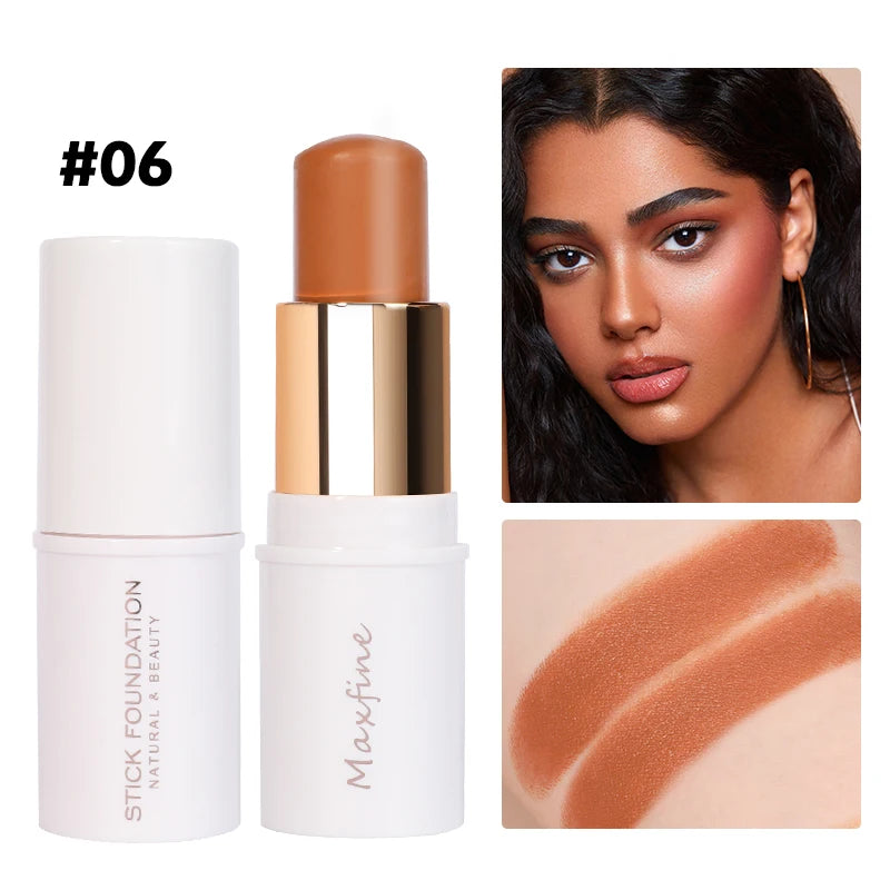 MAXFINE Foundation Stick – Long-Lasting, Blendable Creamy Formula for Shine-Free, Natural Finish – Cruelty-Free