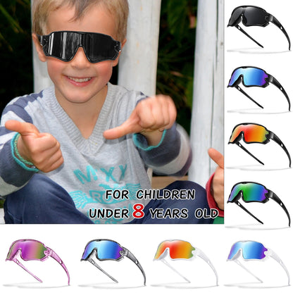 Kids UV400 Sports Sunglasses - Cycling, Camping, Fishing and Outdoor Eyewear for Boys and Girls Ages 3–8
