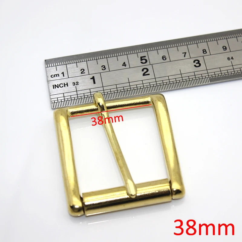 Brass Roller Belt Buckle – Adjustable Pin Buckle for Leather Belts, Bag Straps, DIY Crafts, and Accessories