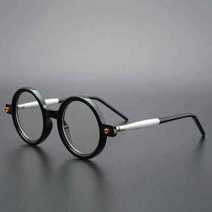Shatar Retro Large Round Reading Glasses – Coarse Frame Unisex Anti Blue Light Eyewear for Men & Women