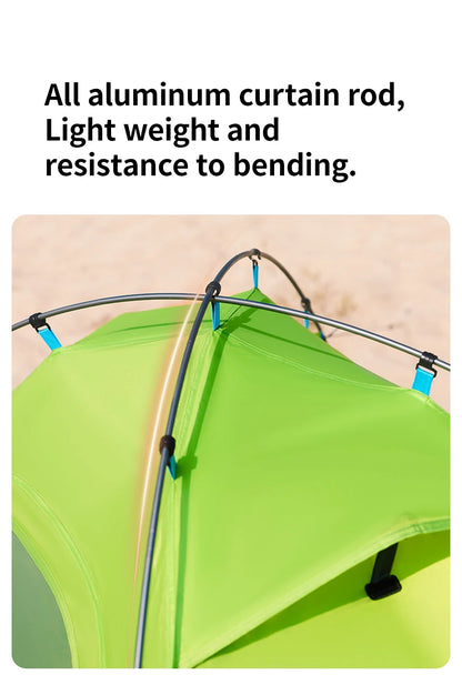 Naturehike 2024 New Camping Tent – Ultralight 2-Person Outdoor Tent, Large Space, Mosquito-Repellent, Quick Set for Beach & Hiking