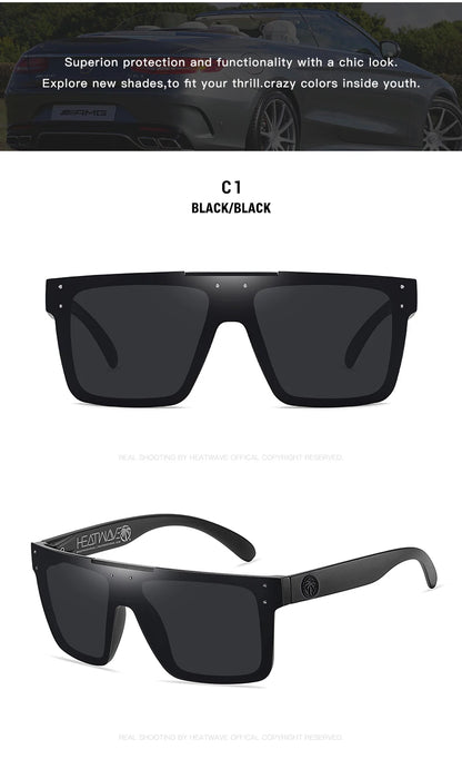 NEW Luxury Brand Mirrored Polarized Sunglasses — Men’s Sport Goggles with UV400 Protection & Case