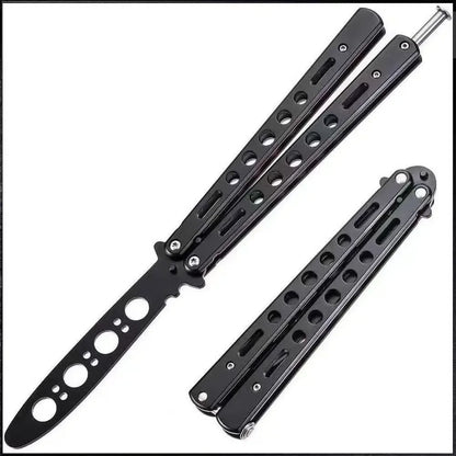 Portable Folding Butterfly Knife Trainer - Stainless Steel Practice Tool for Safe Skill Training & Hand Coordination