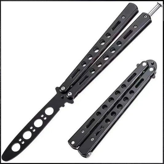Portable Folding Butterfly Knife Trainer - Stainless Steel Practice Tool for Safe Skill Training & Hand Coordination