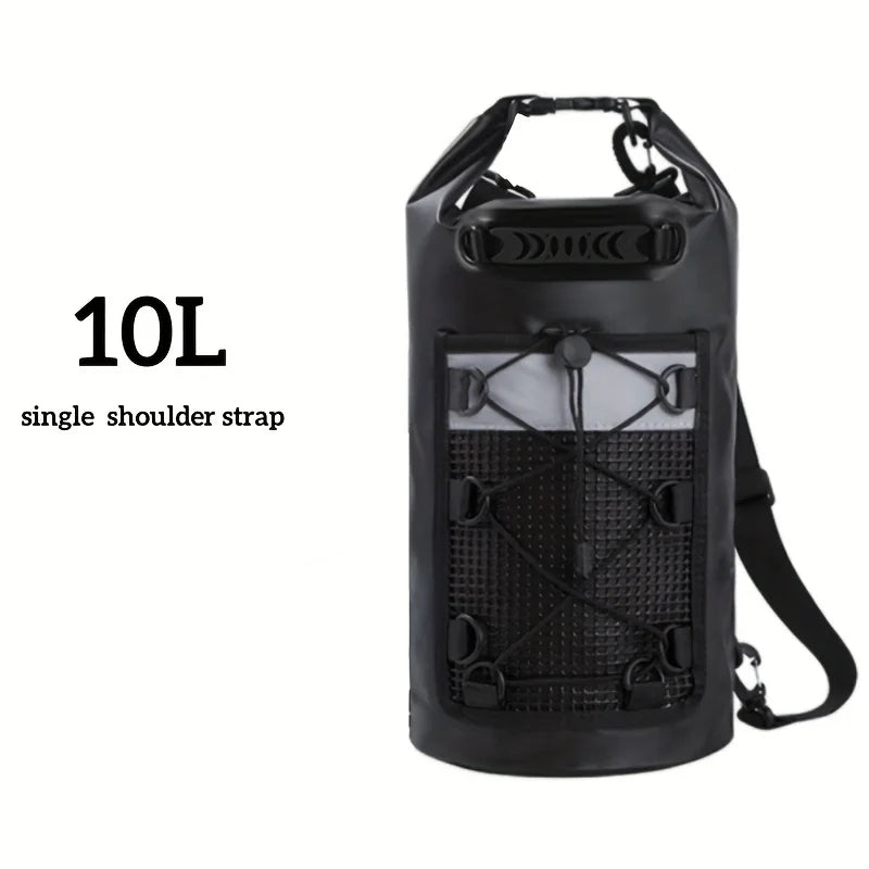 Waterproof PVC Dry Bag Backpack - 10L/20L Shoulder Bag for Kayaking, Trekking, Rafting, Surfing & Boating
