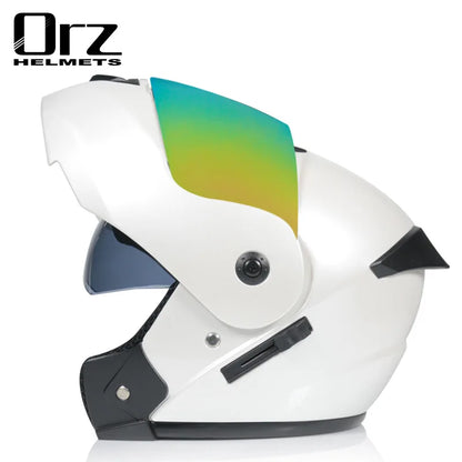 Dual Lens Full Face Motorcycle Helmet - Racing Downhill Motorbike Protective Safety Helmet Gear