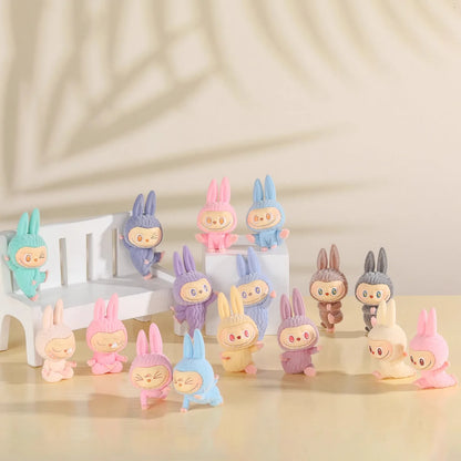 Labubu Cartoon Mini Flocking Doll – Cute DIY Pendant & Kawaii Gift Accessories