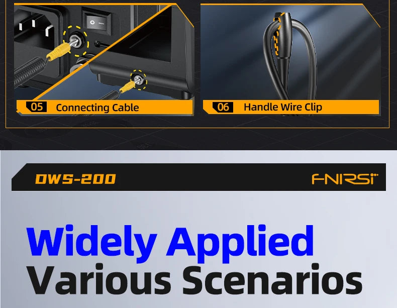 FNIRSI DWS-200 200W Power Soldering Iron Station | C210 C245 Handle for Electronic Welding & Rework