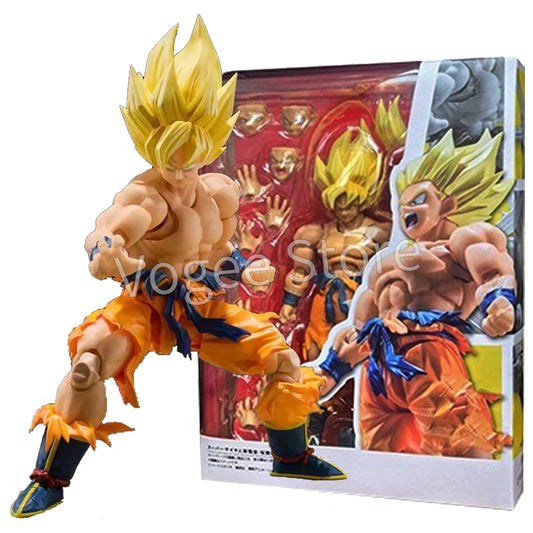 17cm Dragon Ball Z SHF Son Goku Action Figure – Movable PVC Super Saiyan Kakarotto Collectible Toy