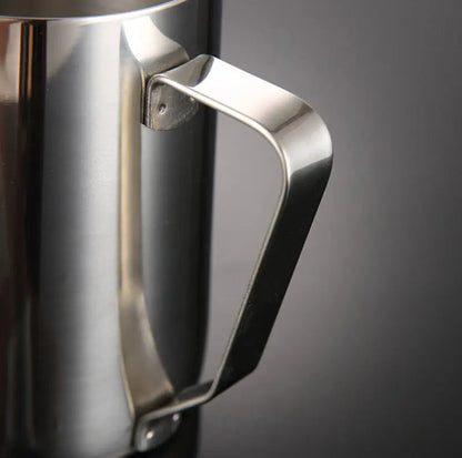 Stainless Steel Milk Frother Jug — Latte Pitcher with Measurement for Coffee & Espresso Barista Tools