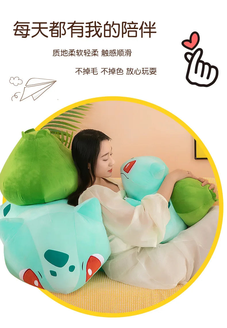 45cm Pokemon Bulbasaur Plush Toy – Soft Stuffed Anime Doll & Kawaii Throw Pillow, Birthday Gift for Boys & Girls