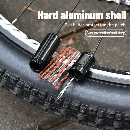 Bike Tubeless Tire Repair Kit — Slug Plug Stopper with Rubber Bacon Strips & Insertion Tool for MTB & Road Bikes