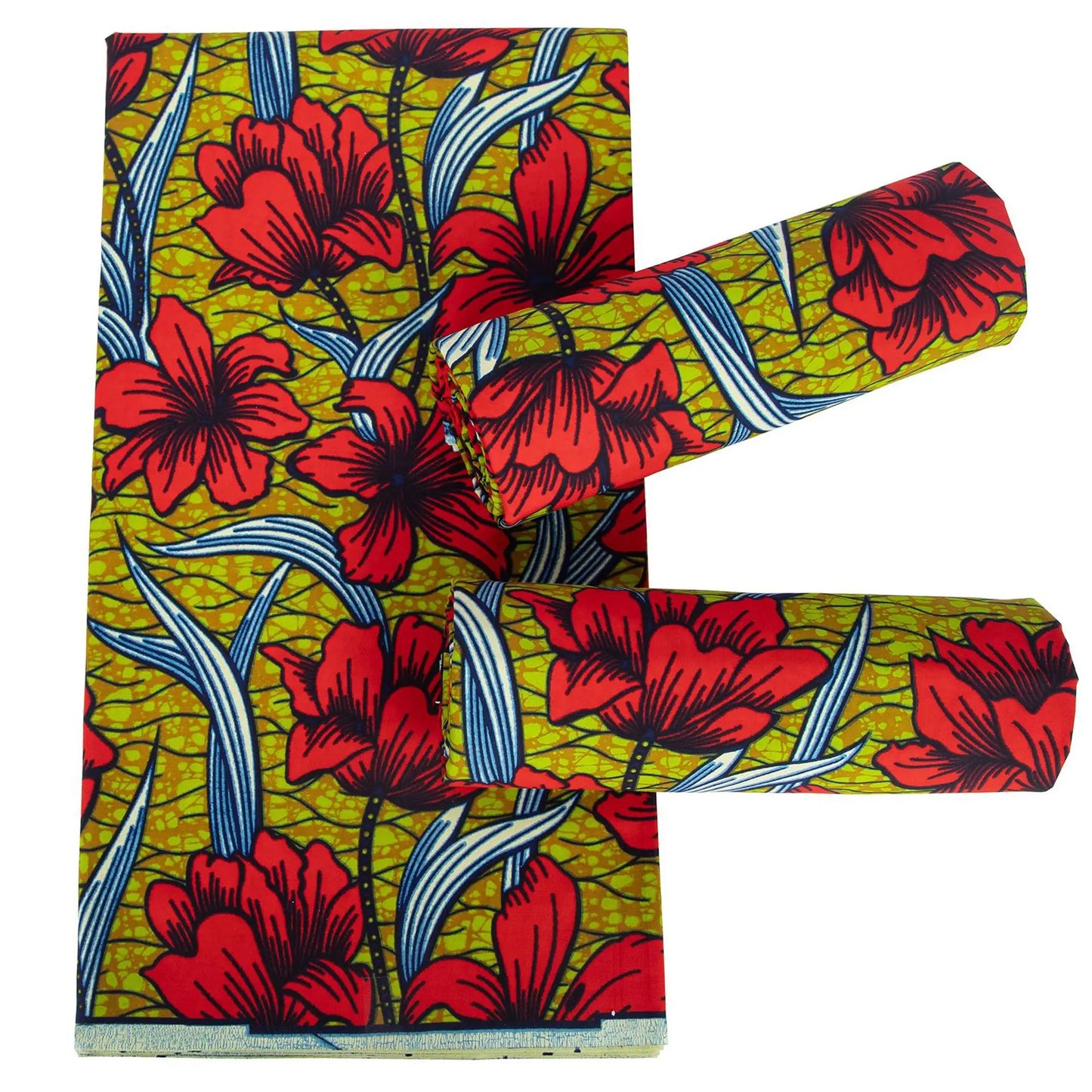 Original African Wax Print Fabric - 100% Cotton Colorful Dutch Ankara Pagne