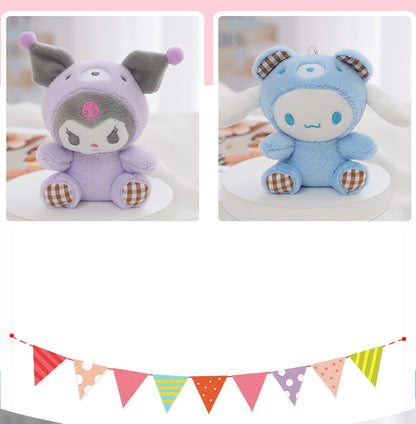 Sanrio Kawaii Plush Keychain — Hello Kitty, My Melody, Kuromi & Cinnamoroll Cartoon Bag Charm Pendant