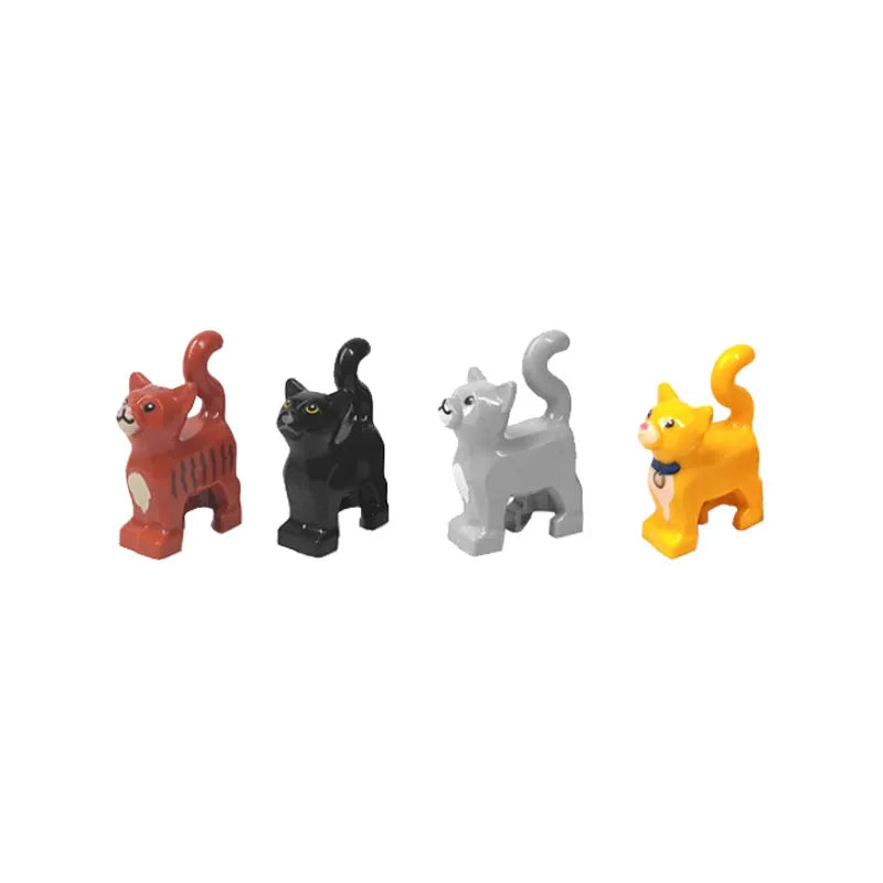 MOC Animal Scene Building Blocks – Zoo & Wildlife DIY Toy Bricks with Ducks, Cats, Dogs, Penguins, Eagles, Wolves, Bears, Deer, Sharks, Snakes, Mice, Sheep (K055)