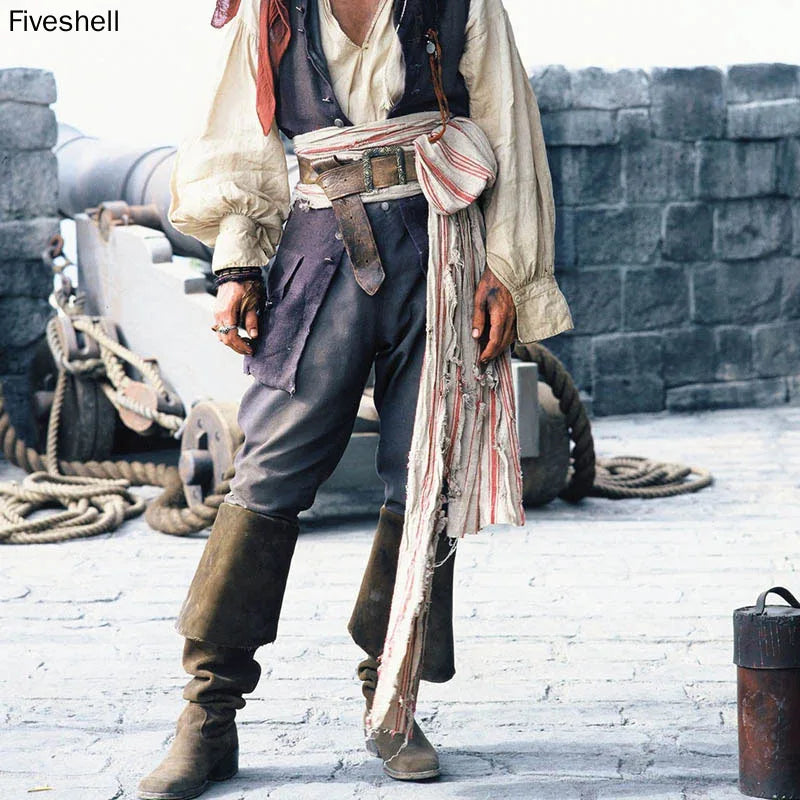 Medieval Leather Boots – Jack Sparrow Renaissance Half-Haddock Shoes, LARP Pirate Warrior Vintage Jackboots for Men