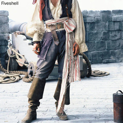 Medieval Leather Boots – Jack Sparrow Renaissance Half-Haddock Shoes, LARP Pirate Warrior Vintage Jackboots for Men