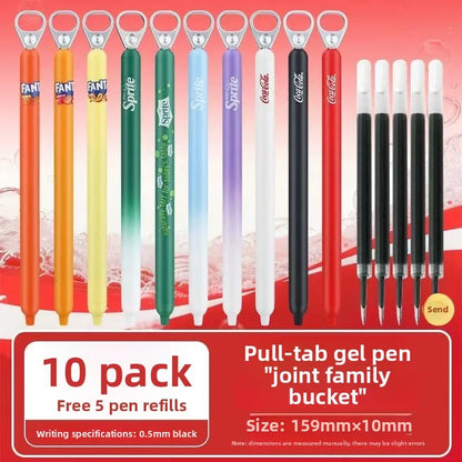 KACO Lingyue Pull-Tab Gel Pens - Multi-Color Quick-Dry Smooth Writing Stationery Collection