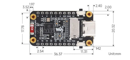 Waveshare ESP32-C6 Development Board – 1.47-inch Display, 172×320, WiFi 6 & Bluetooth, Type-C Interface