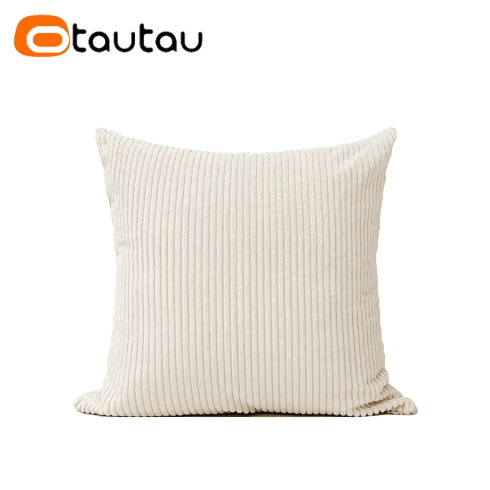 OTAUTAU Cotton Corduroy Cushion Cover – Throw Pillowcase Without Insert, Multiple Sizes 30x50–60x60 cm, KD024