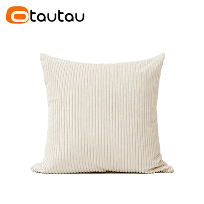 OTAUTAU Cotton Corduroy Cushion Cover – Throw Pillowcase Without Insert, Multiple Sizes 30x50–60x60 cm, KD024