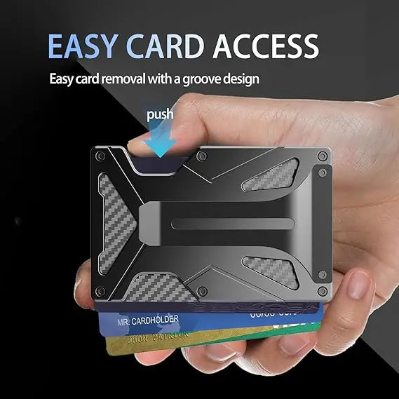 MagSafe Wallet & Money Clip with AirTag Holder + Magnetic Sheet — Fits Magnetic & Non-Magnetic Phones