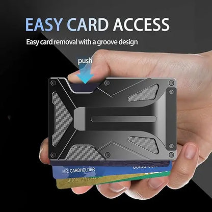 MagSafe Wallet & Money Clip with AirTag Holder + Magnetic Sheet — Fits Magnetic & Non-Magnetic Phones