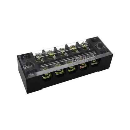 Dual Row Barrier Screw Terminal Block Strip — 600V 15A Wire Connector, 3-20 Position Options