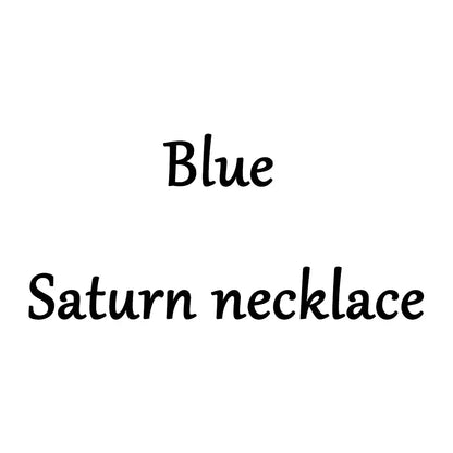Anime Saturn Pendant Necklace – Sparkling Rock & Roll Star Jewelry for Men & Women Y2K Christmas Gift