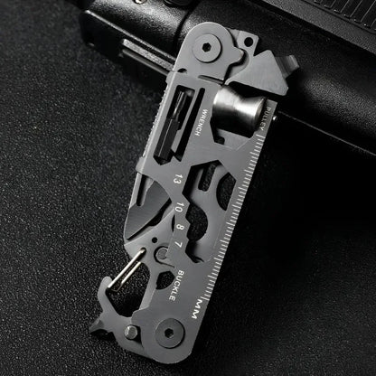Multifunctional Outdoor Tool Card – Folding Molle Scissors, Mini Army Knife & Bicycle Repair EDC Camping Gear