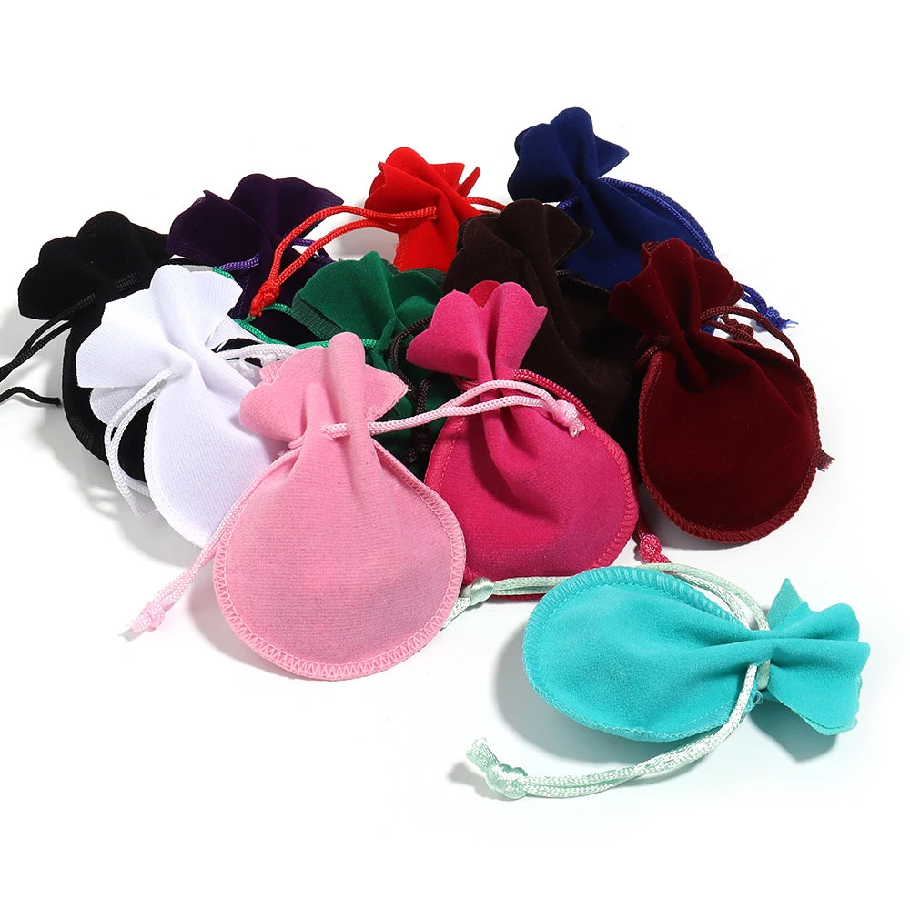 Louleur Velvet Drawstring Bag - Calabash Pouch for Jewelry Packaging, Wedding/Christmas Favor, and Gift Bags