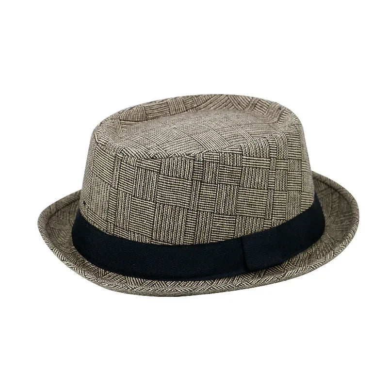 Cotton Sun Protection Jazz Hat for Men - Retro Style Top Hat for Outdoor Hip-Hop and Street Dance