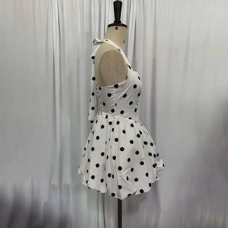 Townlike Women’s Halter Mini Dress – A-Line Waist Wrap Ball Gown, Sexy Nightclub Party Dress, Spring Summer 2025