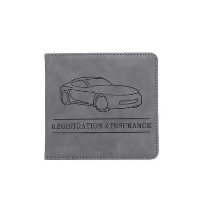 Car Registration & Insurance Holder – Leather Driving License Cover, Auto Documents Storage Bag & Credit Card Holder