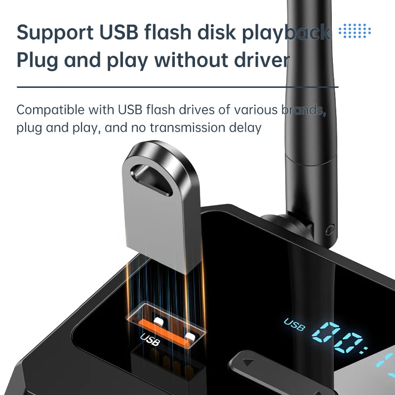 Bluetooth 5.3 Audio Receiver Adapter – USB, RCA, 3.5mm AUX & Optical Wireless Music Player for Car & Home Speakers