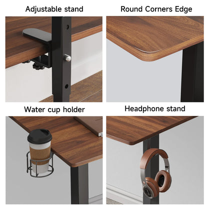 Electric Standing Desk with 2 Adjustable Monitor Shelves – Memory Controller & Height Adjustable Stand Up Desk