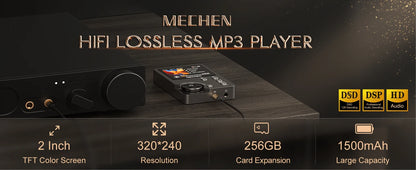 MECHEN M30 Lossless MP3 Player - HiFi Sound, 64GB Memory Card, Expandable Up to 256GB