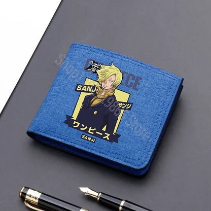 One Piece Men’s Wallet – Multi-Card Slots, Cartoon Anime Print, Portable Purse for Boys & Birthday Gifts