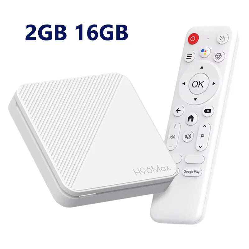 4K Android 14 Smart TV Box, 2GB RAM, 8GB/16GB Storage, HDR10+, Dual WiFi, Bluetooth, Quad-Core HD Media Player