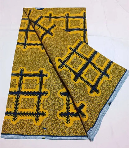 African Wax Print Fabric - 100% Cotton Nigerian Ankara Batik Material for Women’s Dresses